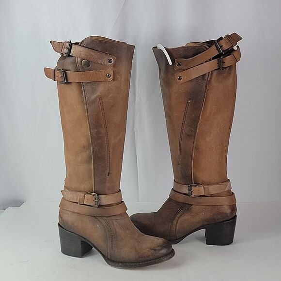 Freebird By Steven Clive Brown Leather Women's Boots - Picture 4 of 15